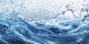 灵动水花 蓝色水波之美