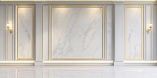 奢华大理石墙面室内装饰