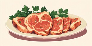 美味牛排摆盘图