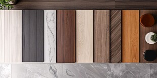 多样木纹石材装饰材料展示