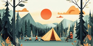 山林间的惬意露营时光