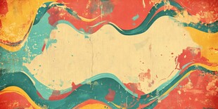 复古多彩波浪纹理背景图