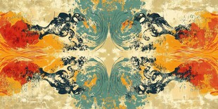 抽象对称艺术流体图案