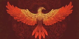 火焰凤凰展翅图