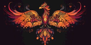 凤凰插画 绚丽多姿的神秘之鸟