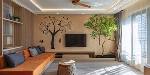 温馨自然风客厅室内景致