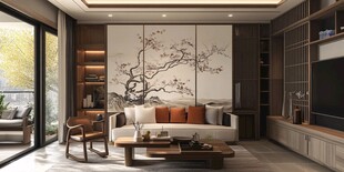 新中式雅致客厅室内风光
