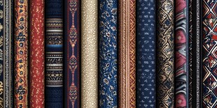 多样民族风布料图案展示