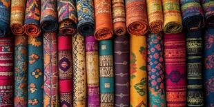 多彩民族风布料精彩呈现