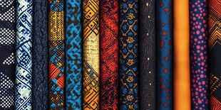 多彩民族风布料图案展示