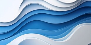 蓝白波浪抽象艺术背景图