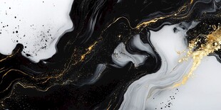 墨韵金辉流体艺术纹理图