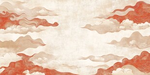 中式水墨风云海背景图