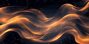 金色流动光波梦幻背景图