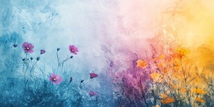 梦幻花海色彩绚丽景色美