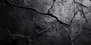 黑色裂纹墙面纹理特写