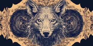 狼头图腾 神秘野性之美