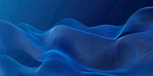 蓝色动态波浪抽象背景图