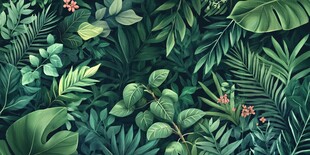 热带绿植背景图