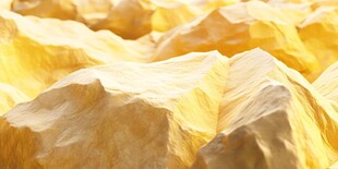 金黄立体山峦景观