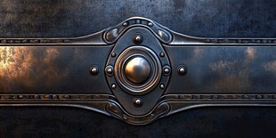 复古金属装饰面板特写