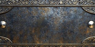 复古金属花纹边框背景图