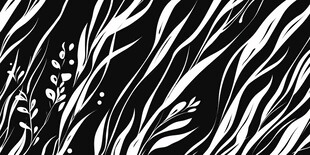 黑白植物线条纹理背景图