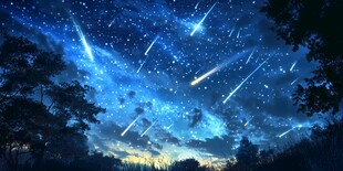 梦幻星空下的浪漫流星雨