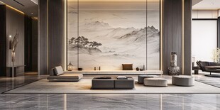 中式现代风雅致客厅空间