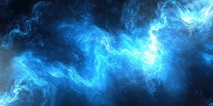 蓝色炫光烟雾特效背景图