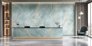轻奢风大理石纹理接待区