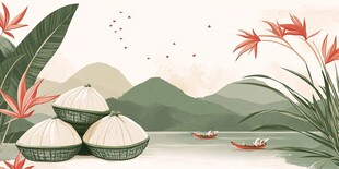 端午美景 粽香伴山水风光