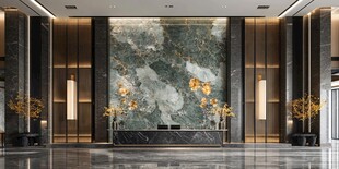 奢华大理石酒店大堂景观