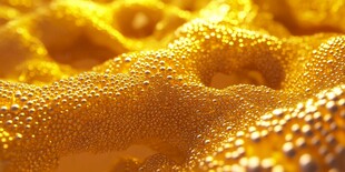 金色泡沫微观特写