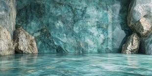 幽谧绿石潭 澄澈水底景