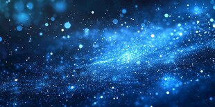 梦幻蓝色粒子闪烁背景