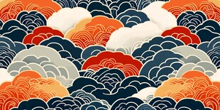 传统中式海浪纹图案