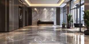 现代豪华大理石大厅空间