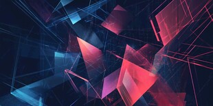 炫彩几何线条抽象背景图