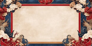 中式古典边框花纹背景图