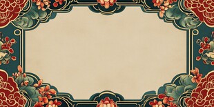 中式古典花纹边框背景图