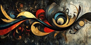 抽象动感艺术花纹图案