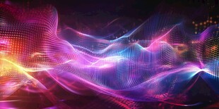 炫彩流动科技感光影背景