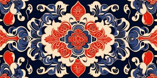 中式传统花卉图案纹样