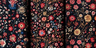 复古繁花面料图案展示