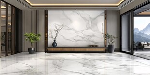 现代大理石客厅玄关装饰