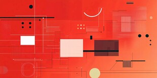 红色几何抽象艺术背景图