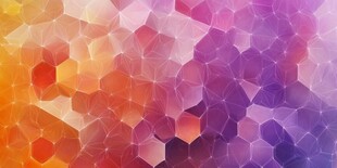 多彩六边形几何抽象背景