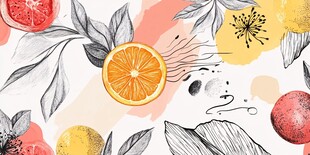 水果水彩插画背景图案