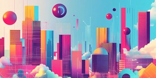 梦幻未来都市景象